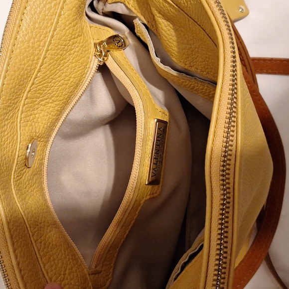 Valentina mustard yellow leather bag - Picture 4 of 9